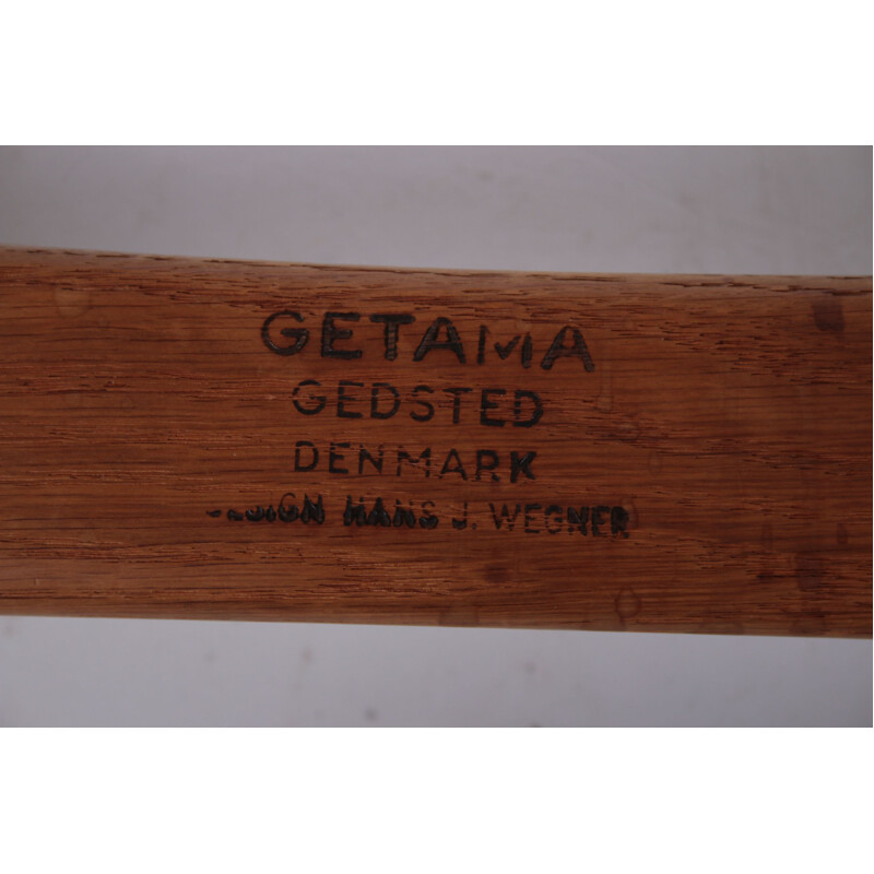 Silla mecedora vintage Keyhole en madera de roble por Hans J Wegner para  Getama, Dinamarca 1960