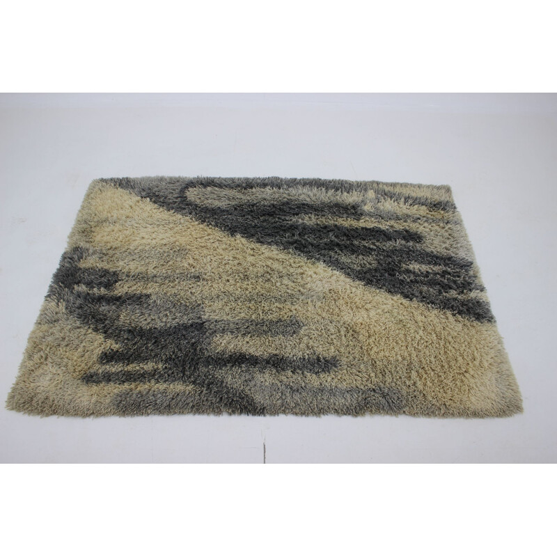 Vintage abstract wool carpet, Denmark 1960