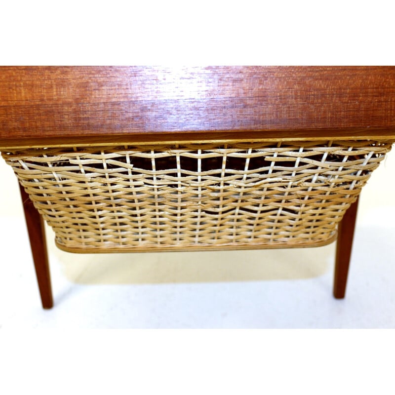 Vintage teak and rattan worker Denmark 1960s