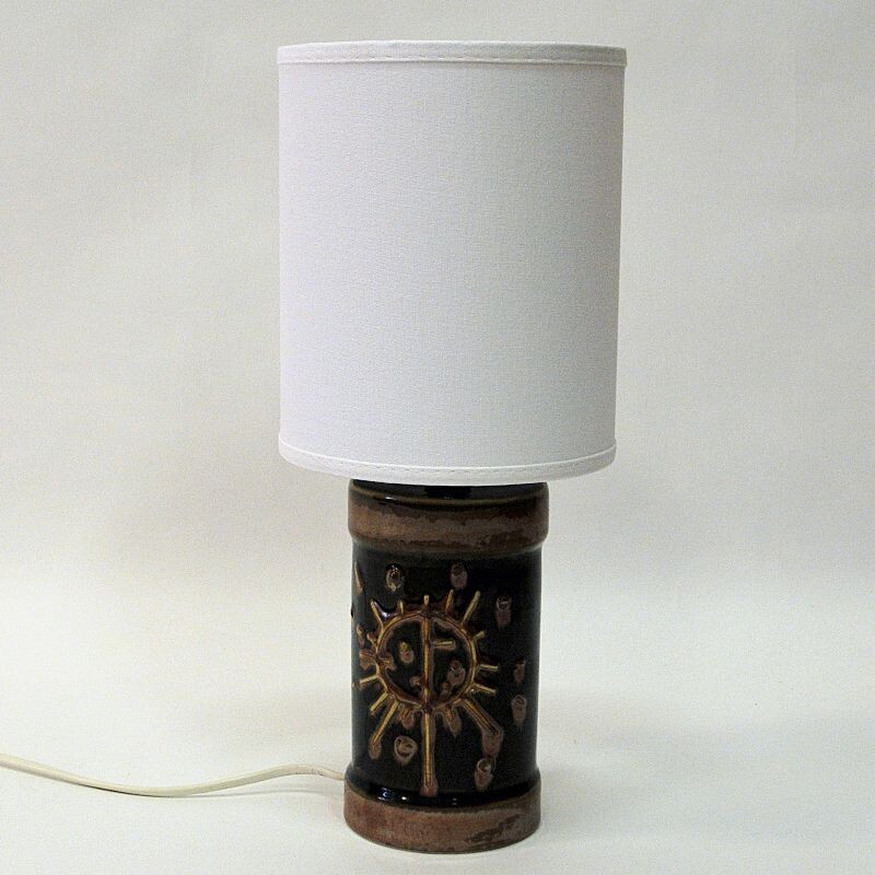 Vintage ceramic table lamp by Carl Harry Stålhane, Sweden 1960