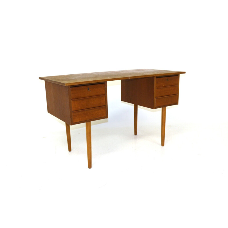 Vintage teak desk Denmark 1960s