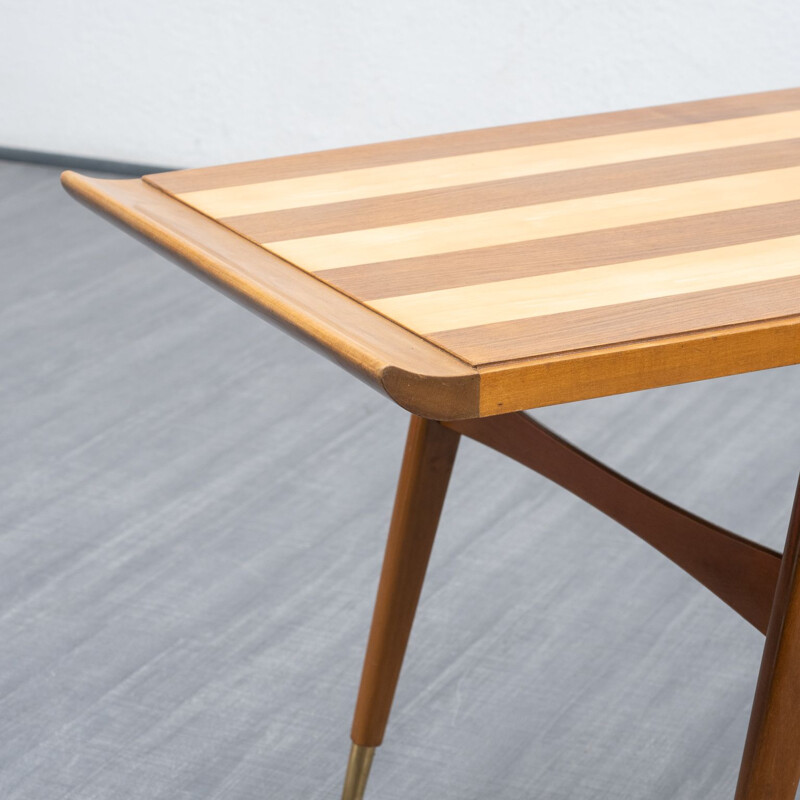 Vintage coffee table, two-tone 1950s