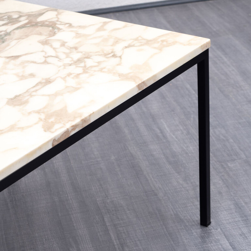 Vintage minimalist marble coffee table 1960s