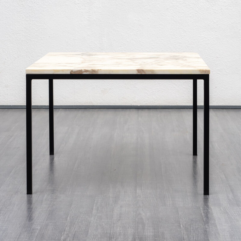 Table basse vintage minimaliste en marbre 1960