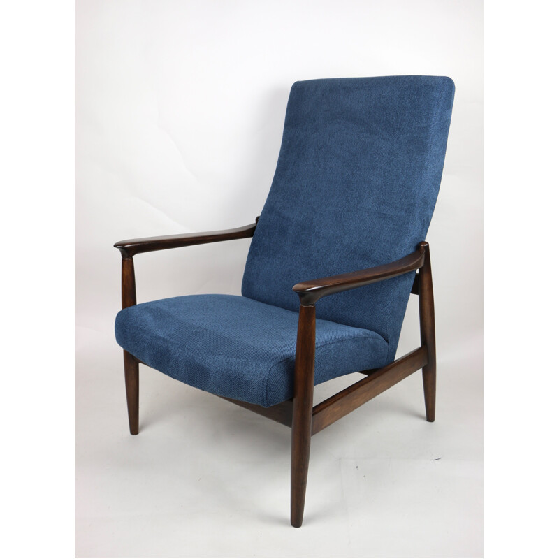 Vintage-Sessel in Blau von Edmund Homa, 1970