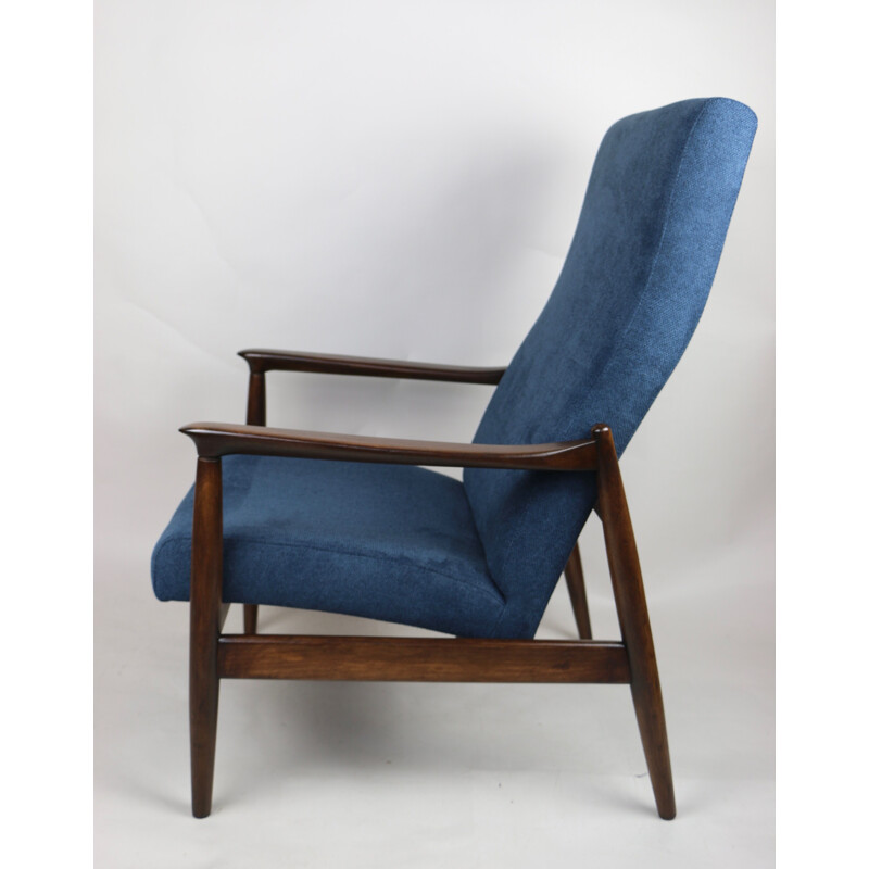 Vintage armchair in blue by Edmund Homa, 1970