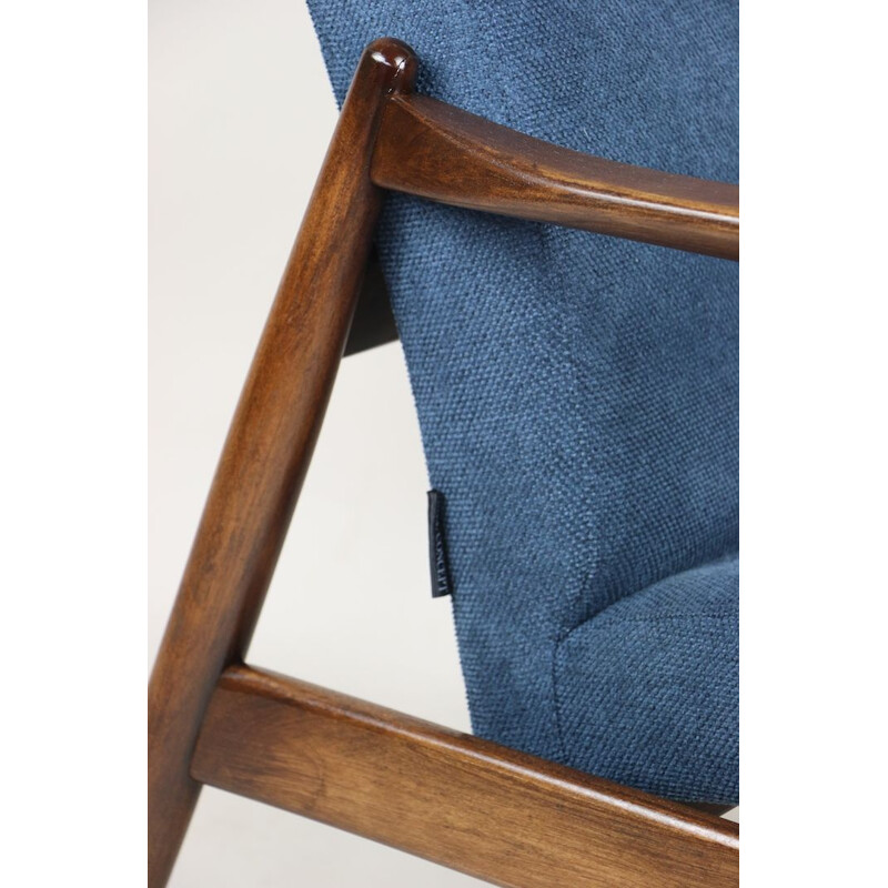 Vintage armchair in blue by Edmund Homa, 1970