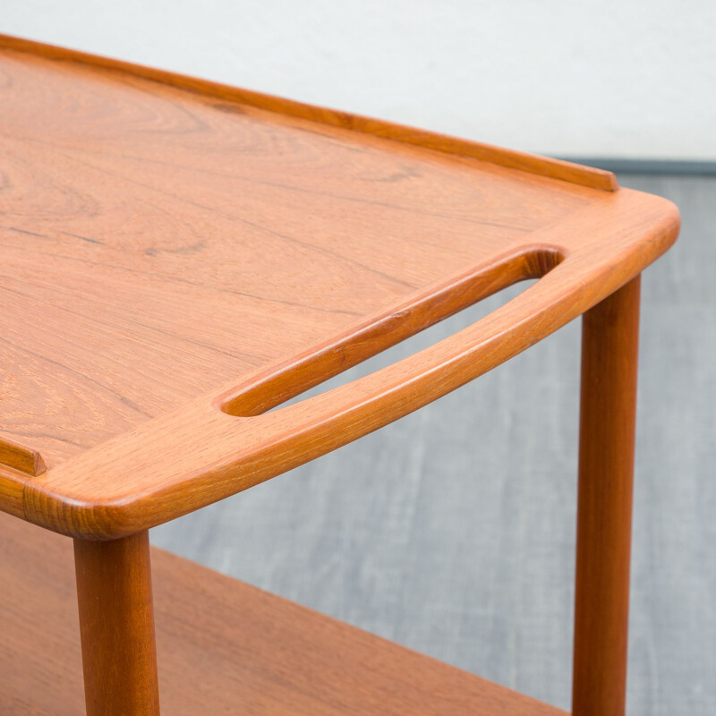 Vintage scandinavian  teak serving trolley 1960s