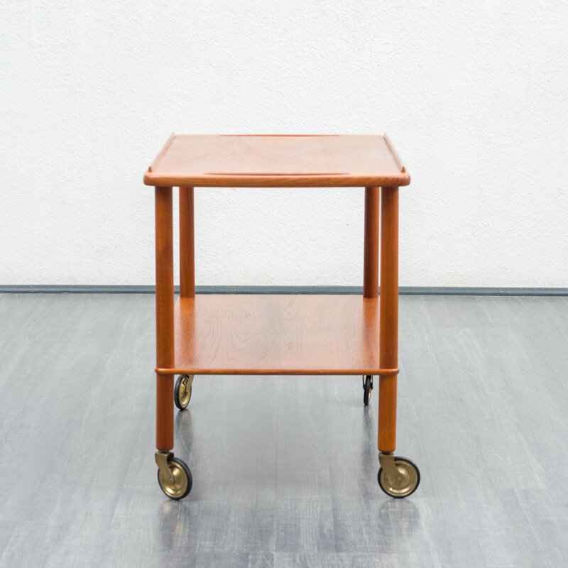 Vintage scandinavian  teak serving trolley 1960s