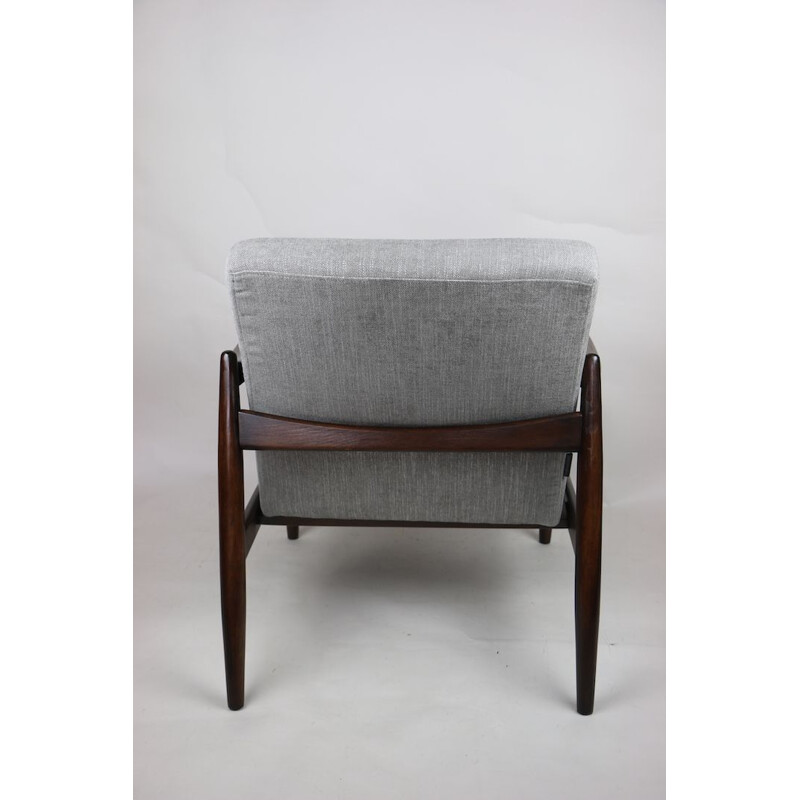 Vintage light grey armchair by Edmund Homa 1970s