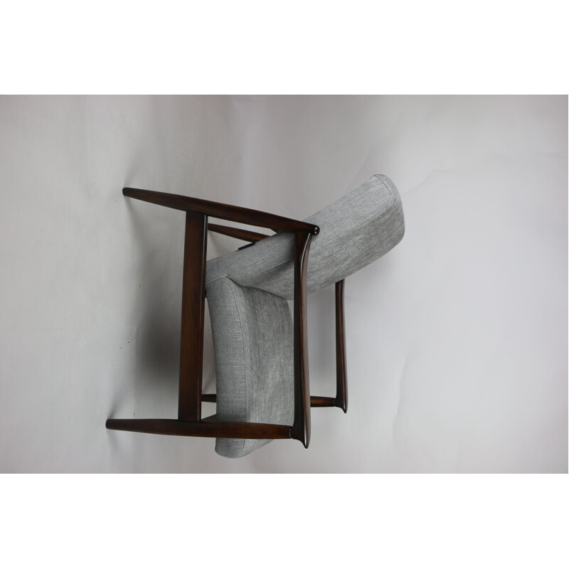 Vintage light grey armchair by Edmund Homa 1970s
