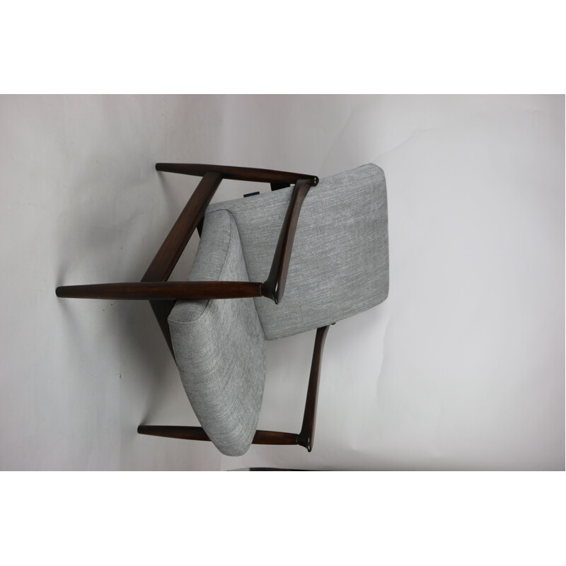 Vintage light grey armchair by Edmund Homa 1970s