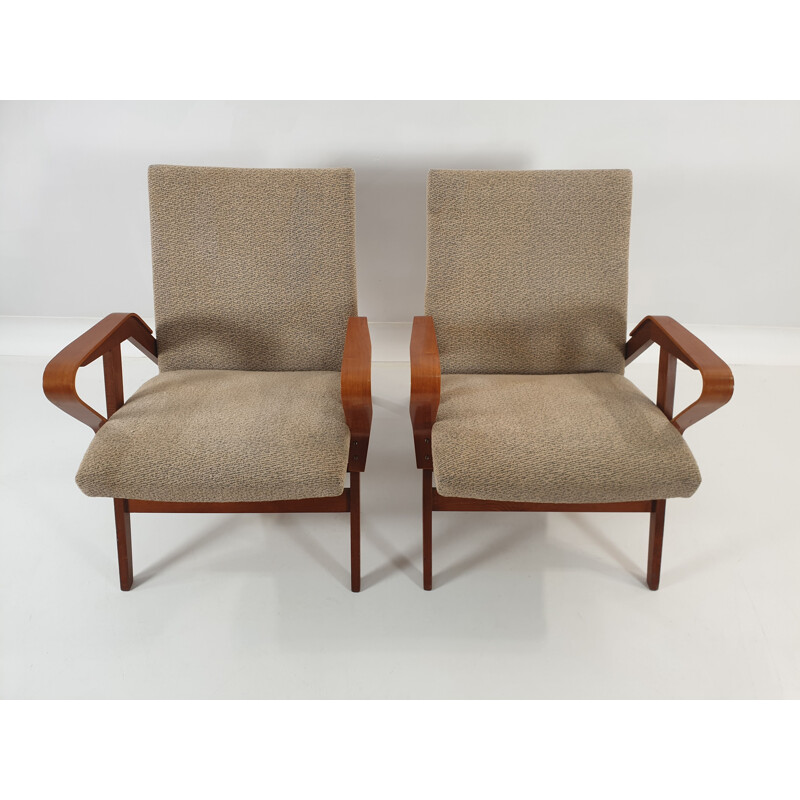 Pair of vintage armchairs by Franz Jirák for Tatra 1960s