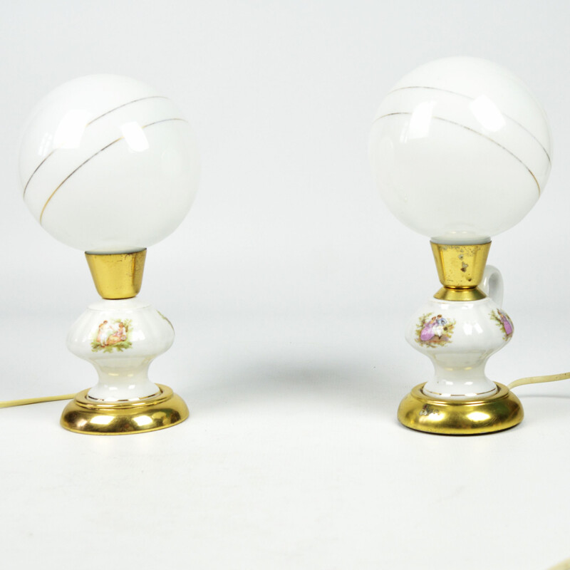 Pair of vintage bedside lamps by Telimena Polam-Wikasy, Poland 1970