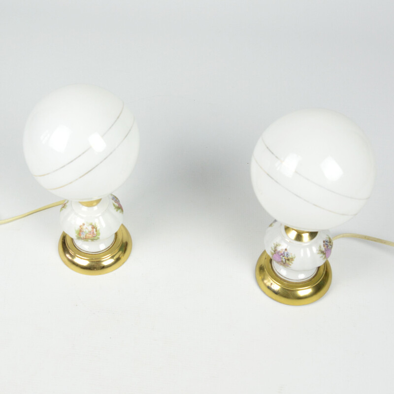 Pair of vintage bedside lamps by Telimena Polam-Wikasy, Poland 1970