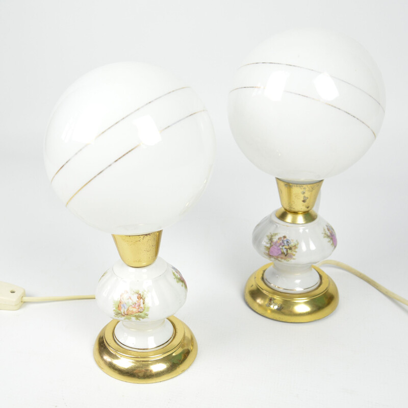Pair of vintage bedside lamps by Telimena Polam-Wikasy, Poland 1970