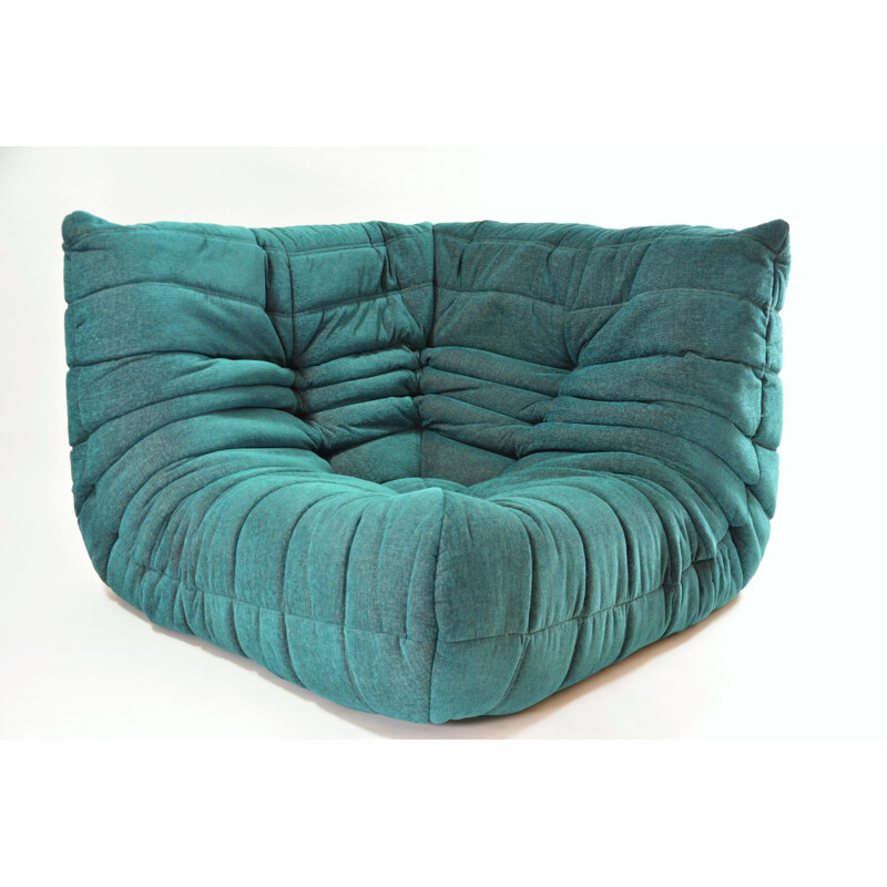 Vintage emerald green corner armchair 2000s