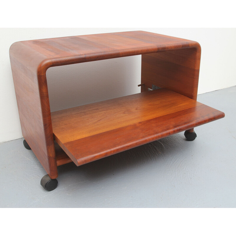 Mobile fono vintage in teak massiccio Danimarca 1970