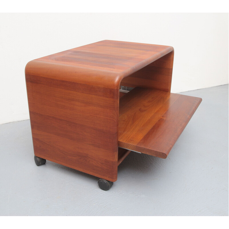 Mobile fono vintage in teak massiccio Danimarca 1970