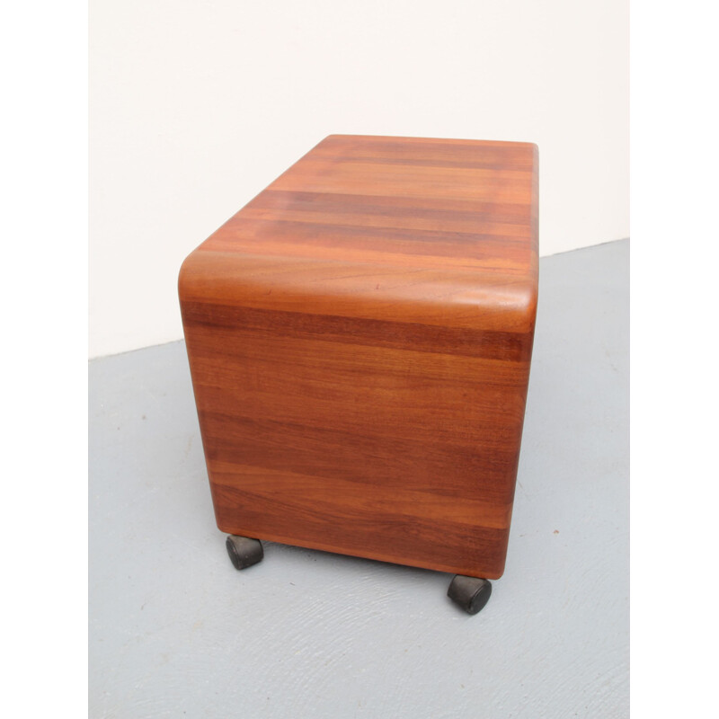 Vintage solid teak phono cabinet Denmark 1970s