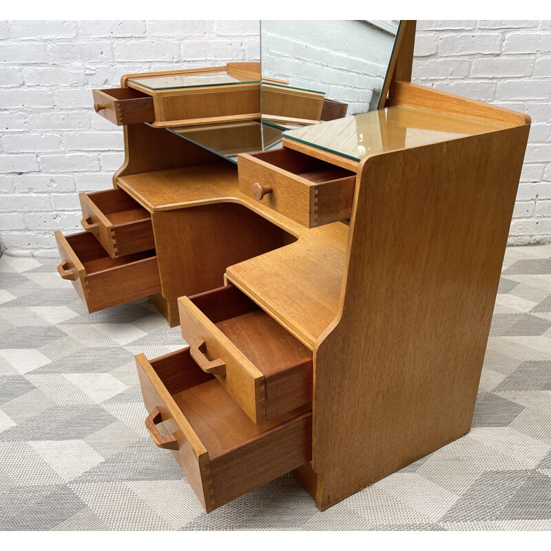 Vintage table with  teak mirror