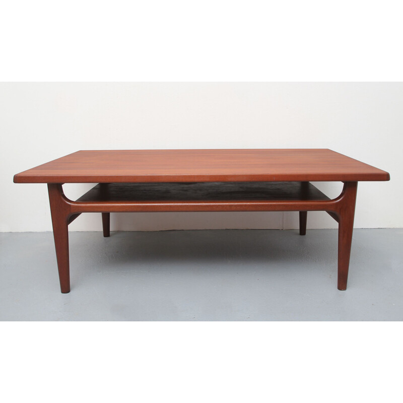 Vintage teak coffee table by Niels Bach for AS Möbler Denmark 1960s