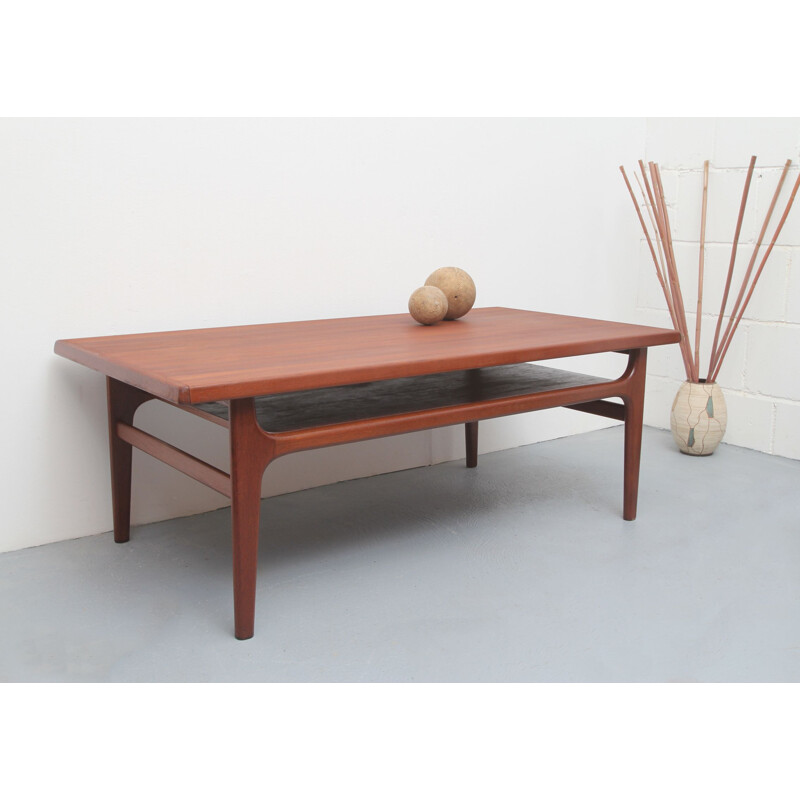 Vintage teak coffee table by Niels Bach for AS Möbler Denmark 1960s