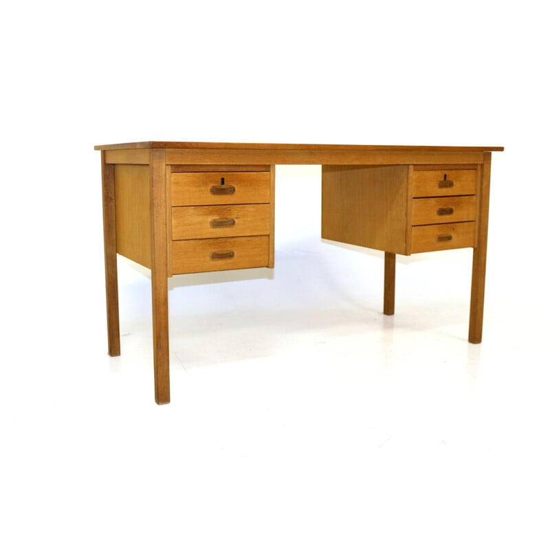 Scandinavian vintage desk in oak Sweden, 1960