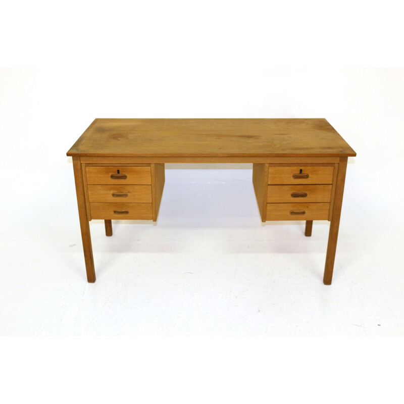 Scandinavian vintage desk in oak Sweden, 1960