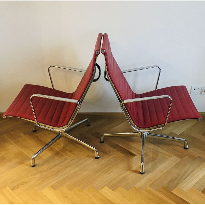 Paar vintage leren stoelen 1958