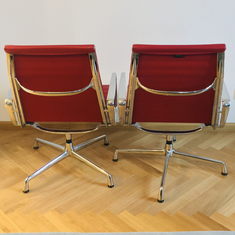 Pair of vintage leather chairs 1958s