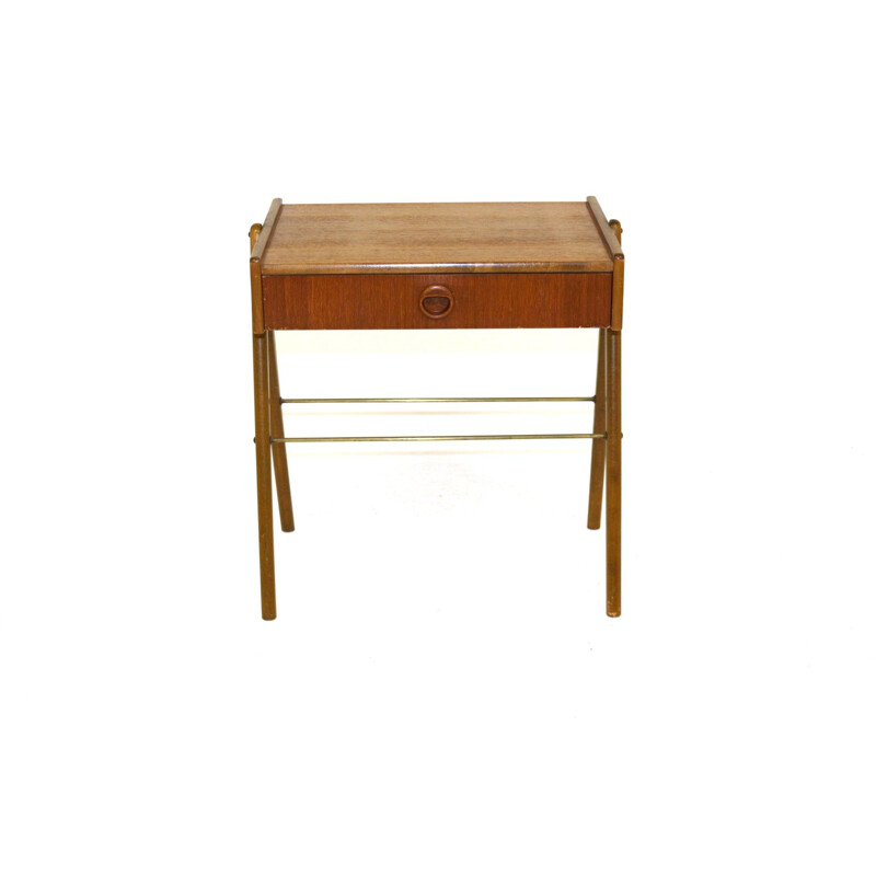 Vintage teak bedside table, Sweden 1950