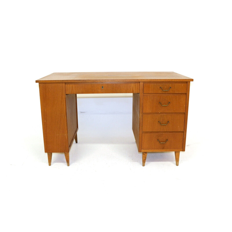 Bureau vintage en teck, Suède 1960