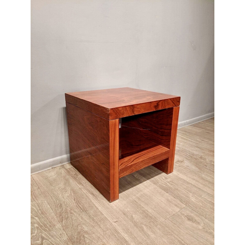 Pair of vintage veneer bedside cabinets