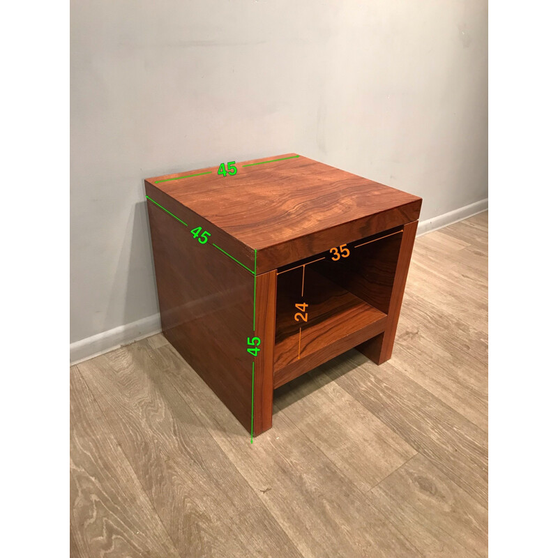 Pair of vintage veneer bedside cabinets