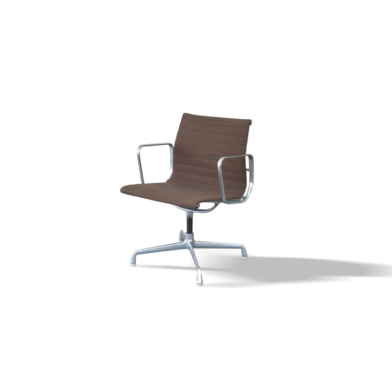 Vintage EA 107 armchair by Charles Eames for Herman Miller Brown