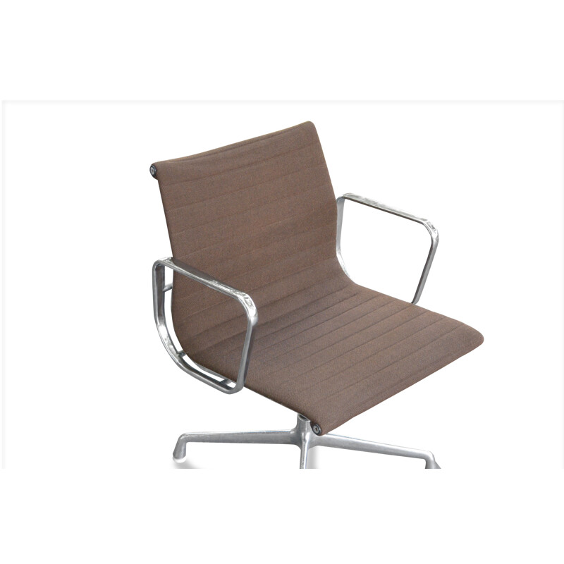 Vintage EA 107 armchair by Charles Eames for Herman Miller Brown