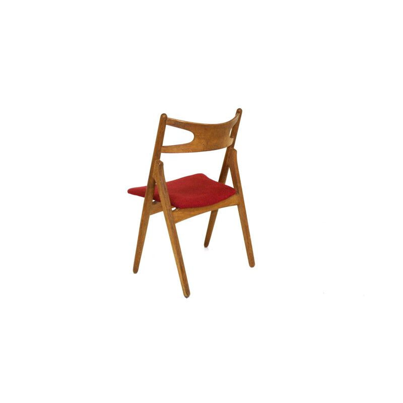 Conjunto de 4 cadeiras de carvalho e teca vintage 1960