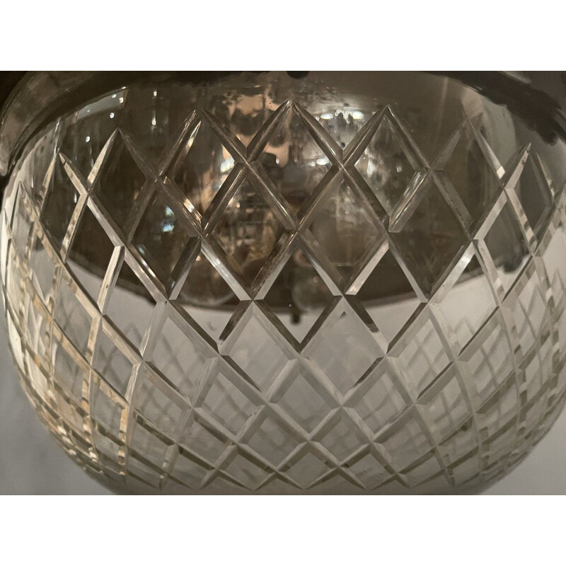 Inbouw vintage plafondlamp in kristal