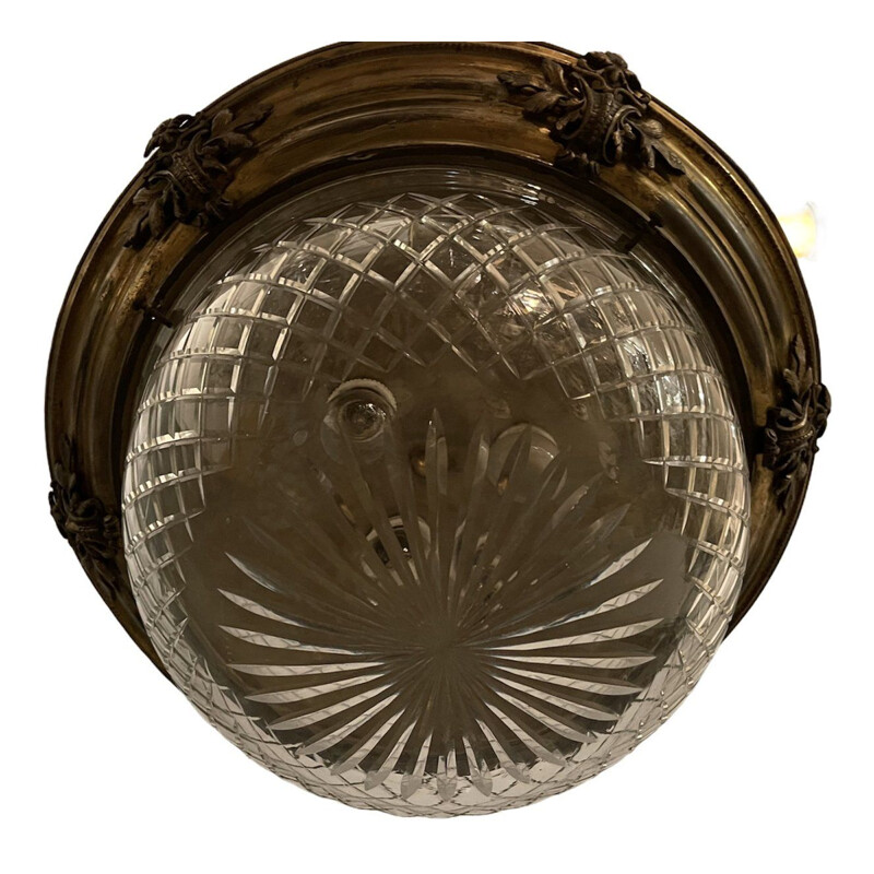 Recessed vintage ceiling light in crystal