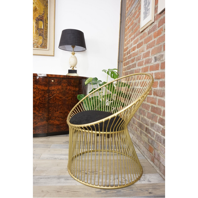 Vintage gilded metal armchair