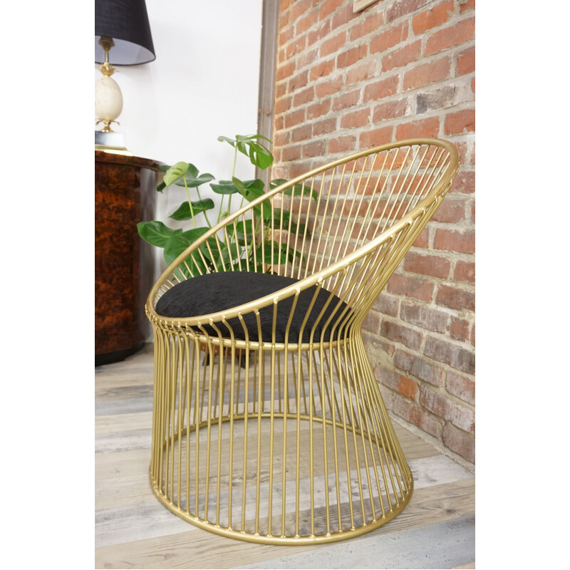 Vintage gilded metal armchair