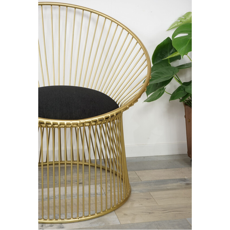 Vintage gilded metal armchair