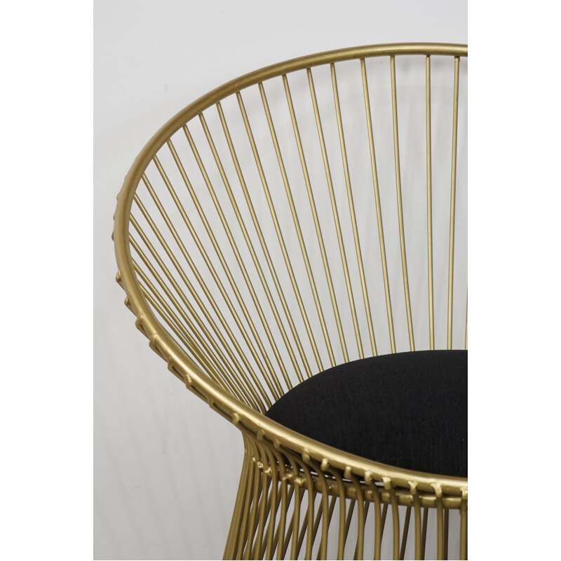 Vintage gilded metal armchair