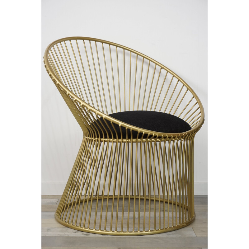 Vintage gilded metal armchair