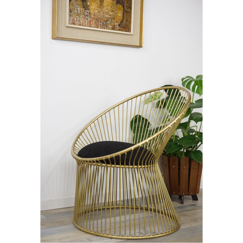 Vintage-Sessel aus goldfarbenem Metall