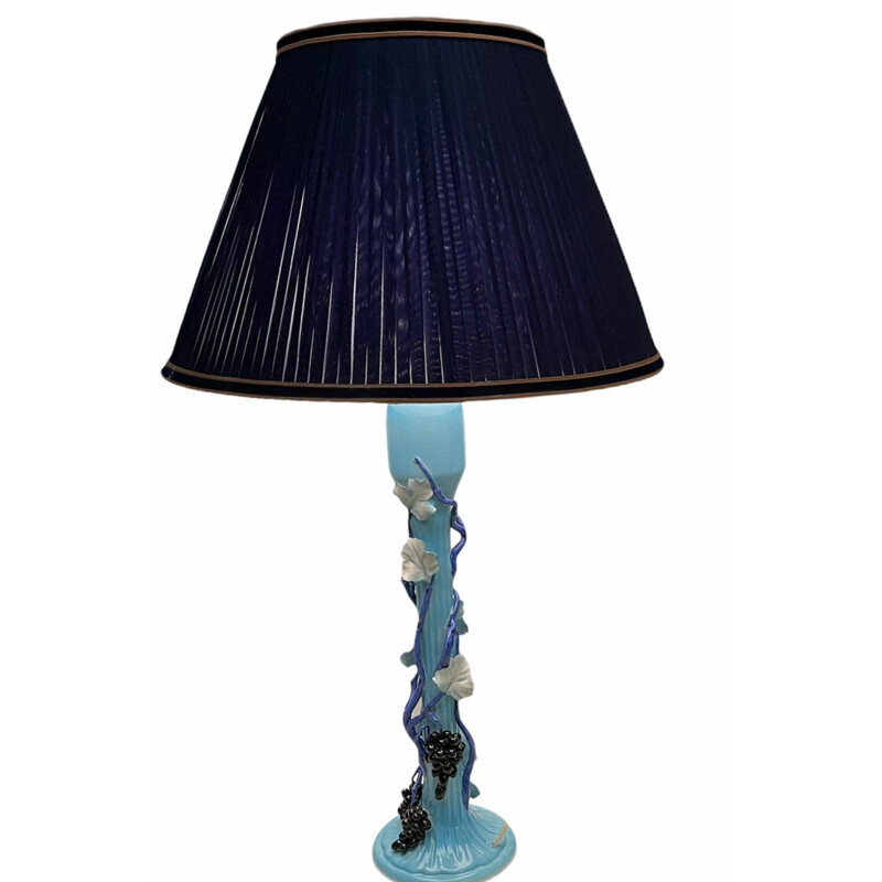 Lampe de table vintage en céramique de Capodimonte