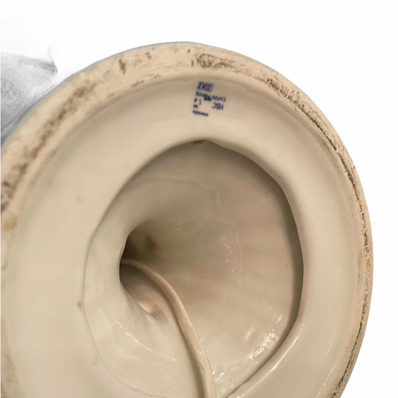 Lámpara de sobremesa de cerámica vintage de Capodimonte