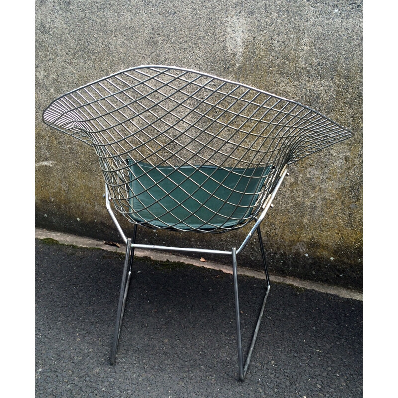 Paire de fauteuils "Diamond" Knoll en métal chromé, Harry BERTOIA - 1970