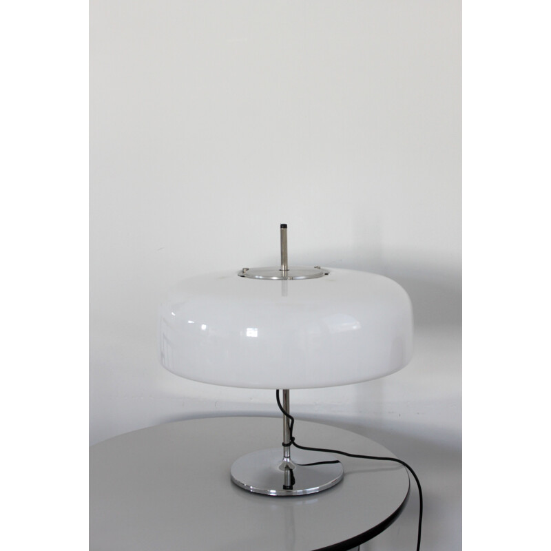 Vintage white plastic adjustable desk lamp 1970s